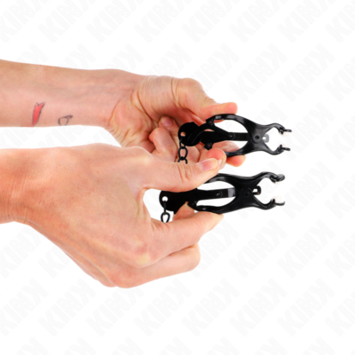Kink - pinças de trevo japonês com corrente preta 30 cm kink nipple grip caliente. Pt