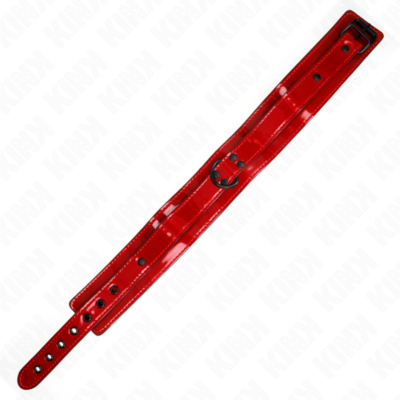 Kink - colar ajustável vinho tinto 37,5-49,5 cm x 5 cm kink collar & gag caliente. Pt