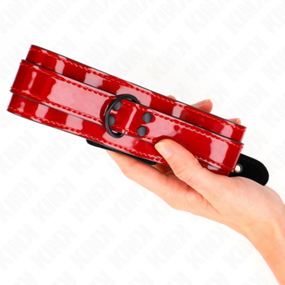 Kink - colar ajustável vinho tinto 37,5-49,5 cm x 5 cm kink collar & gag caliente. Pt