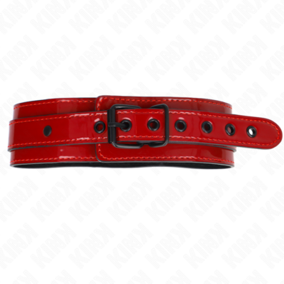 Kink - colar ajustável vinho tinto 37,5-49,5 cm x 5 cm kink collar & gag caliente. Pt