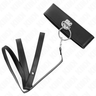 Kink - colar estudded 116 cm com alça de couro 50 x 5 cm kink collar & gag caliente. Pt