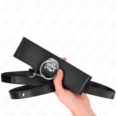 Kink - colar estudded 116 cm com alça de couro 50 x 5 cm kink collar & gag caliente. Pt