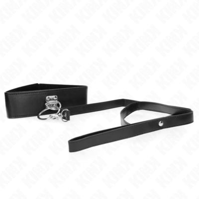 Kink - colar estudded 116 cm com alça de couro 50 x 5 cm kink collar & gag caliente. Pt