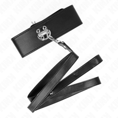 Kink - colar com cinto 116 cm modelo 2 ajustável 36-43 cm x 5 cm kink collar & gag caliente. Pt