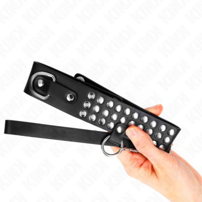 Kink - colar com alça 65 cm com brilhante ajustável 37-42 cm x 5,3 cm kink collar & gag caliente. Pt
