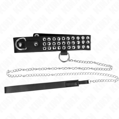 Kink - colar com alça 65 cm com brilhante ajustável 37-42 cm x 5,3 cm kink collar & gag caliente. Pt