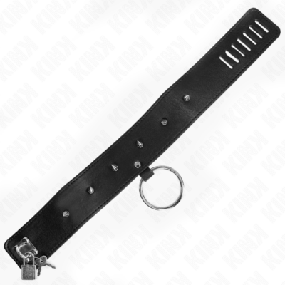 Kink - colar 65 cm com trela com pregos prata modelo 2 ajustável 36-43 cm x 5 cm kink collar & gag caliente. Pt