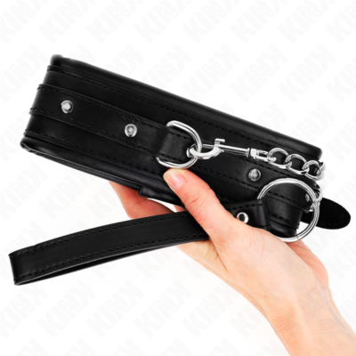 Kink - colar com alça de fivela brilhante 65 cm 48,5 cm x 5,3 cm kink collar & gag caliente. Pt