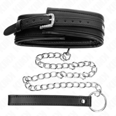 Kink - colar com alça de fivela brilhante 65 cm 48,5 cm x 5,3 cm kink collar & gag caliente. Pt