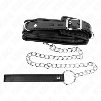 Kink - colar pesado com cinto 65 cm modelo 1 ajustável 36,5-50 cm kink collar & gag caliente. Pt