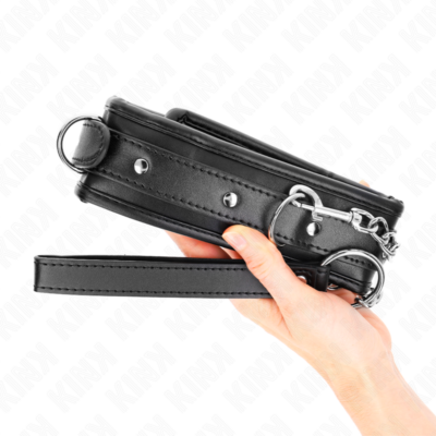 Kink - colar pesado com cinto 65 cm modelo 1 ajustável 36,5-50 cm kink collar & gag caliente. Pt