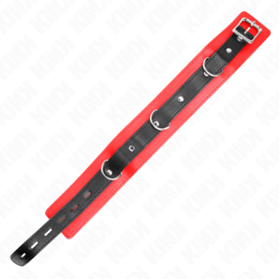 Kink - colar com cinto 65 cm com alça vermelha 54 x 4,5 cm kink collar & gag caliente. Pt