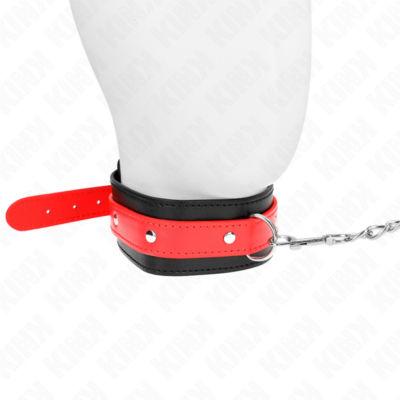Kink - colar com alça vermelha 65 cm ajustável 36-43 cm x 5 cm kink collar & gag caliente. Pt