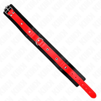 Kink - colar com alça vermelha 65 cm ajustável 36-43 cm x 5 cm kink collar & gag caliente. Pt