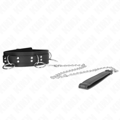 Kink - colar de escravidão de 3 anéis com alça 80 cm 53 x 5 cm kink collar & gag caliente. Pt