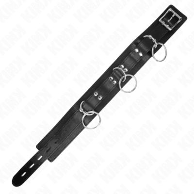 Kink - colar de escravidão de 3 anéis com alça 80 cm 53 x 5 cm kink collar & gag caliente. Pt
