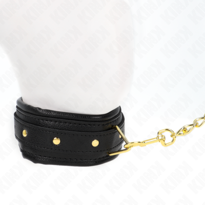 Kink - colar com esponja alça de imitação de couro modelo 1 ajustável 37-54 cm x 3 cm kink collar & gag caliente. Pt
