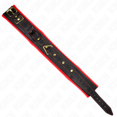 Kink - colar com esponja alça de imitação de couro modelo 2 ajustável 37-54 cm x 3 cm kink collar & gag caliente. Pt