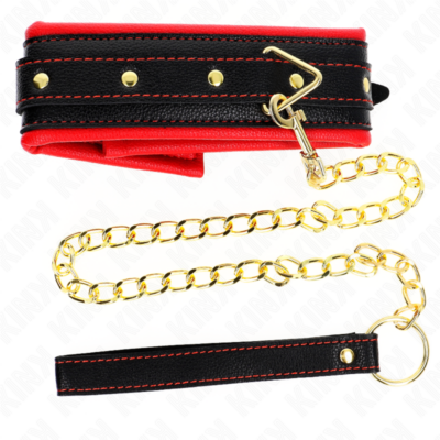 Kink - colar com esponja alça de imitação de couro modelo 2 ajustável 37-54 cm x 3 cm kink collar & gag caliente. Pt