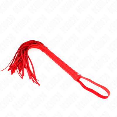 Kink - chicote com cabo texturado vermelho 48,5 cm kink impact & touch caliente. Pt