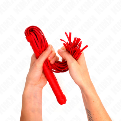 Kink - chicote com cabo texturado vermelho 48,5 cm kink impact & touch caliente. Pt