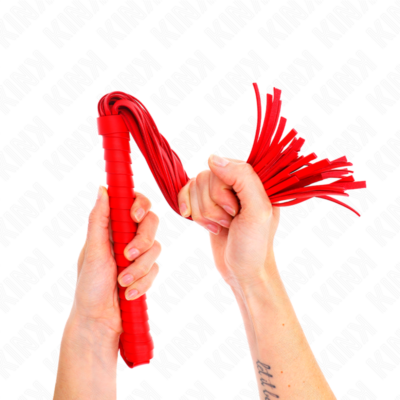 Kink - chicote com cabo texturado vermelho 48,5 cm kink impact & touch caliente. Pt