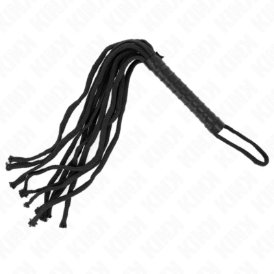 Kink - chicote de corda preta 56 cm kink impact & touch caliente. Pt