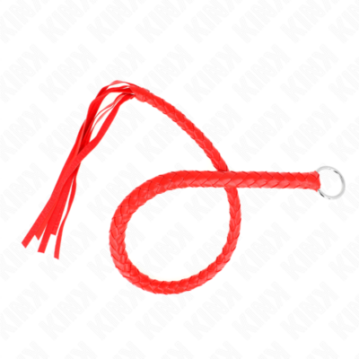 Alternative view of KINK - CHICOTE DE SERPENTE COM ANEL DE MÃO VERMELHO 65 CM