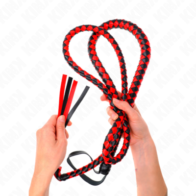 Kink - chicote de serpente longo vermelho 210 cm kink impact & touch caliente. Pt