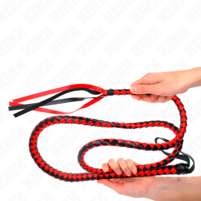 Kink - chicote de serpente longo vermelho 210 cm kink impact & touch caliente. Pt