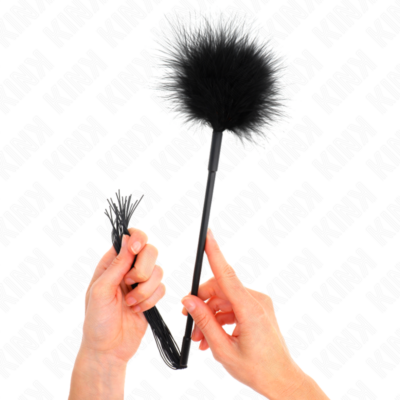 Kink - chicote de silicone com penas para cócegas 47 cm kink impact & touch caliente. Pt