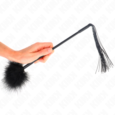 Kink - chicote de silicone com penas para cócegas 47 cm kink impact & touch caliente. Pt