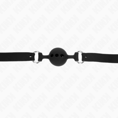 KINK - MORDAÇA COMPLETA DE SILICONE 55 X 2 CM COM BOLA DE 4 CM TAMANHO S PRETO AJUSTÁVEL 35-51 CM 9 Kink - mordaça completa de silicone 55 x 2 cm com bola de 4 cm tamanho s preto ajustável 35-51 cm kink collar & gag caliente. Pt