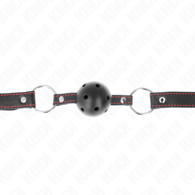 Kink - mordaça de bola preta oca duro modelo 2 65 x 2,5 cm kink collar & gag caliente. Pt