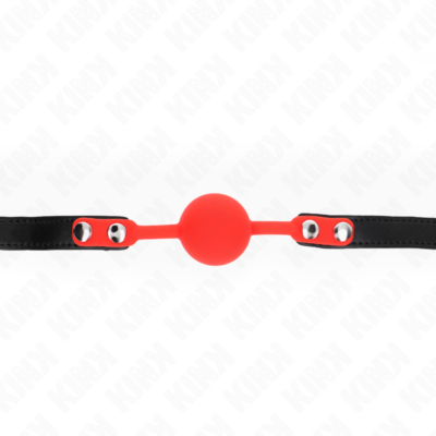 Kink - bola silicone mordaça 4 cm com fechadura 60 x 2 cm kink collar & gag caliente. Pt