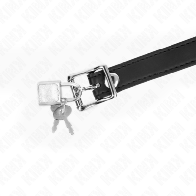 Kink - modelo 1 bola silicone 4 cm com fechadura 60 x 2 cm kink collar & gag caliente. Pt