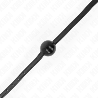 Kink - bola simples preta mordaça 4 cm 65 x 1,5 cm kink collar & gag caliente. Pt