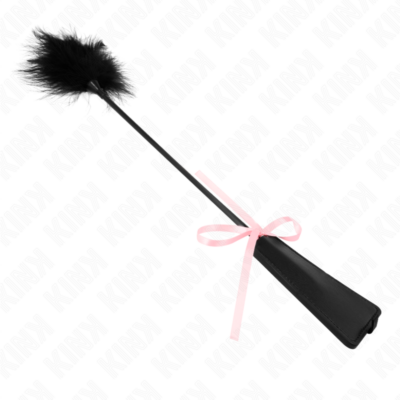 Kink - penas de cócegas com laço de fita rosa 49 cm kink impact & touch caliente. Pt
