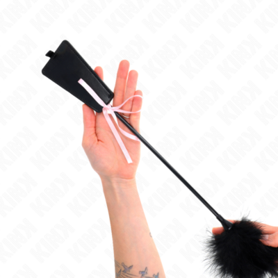 Kink - penas de cócegas com laço de fita rosa 49 cm kink impact & touch caliente. Pt