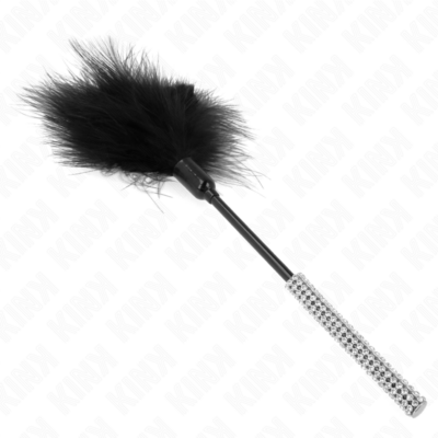 Kink - penas de cócegas com cabo de strass 27 cm kink impact & touch caliente. Pt