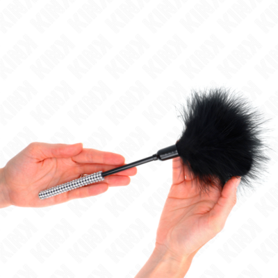 Kink - penas de cócegas com cabo de strass 27 cm kink impact & touch caliente. Pt