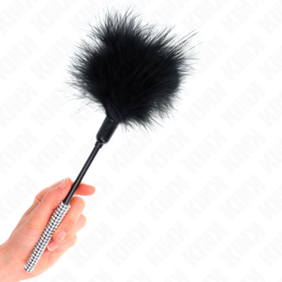 Kink - penas de cócegas com cabo de strass 27 cm kink impact & touch caliente. Pt