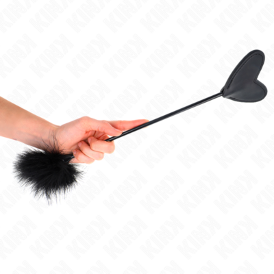 Kink - penas de cócegas com pá de coração 31 cm kink impact & touch caliente. Pt