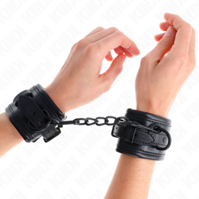 Kink - punhos pretos ajustáveis 20-30 cm x 6 cm kink wrist restraint caliente. Pt