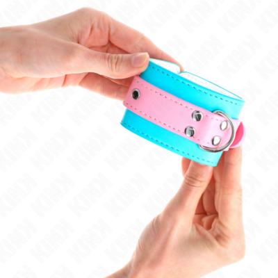 Kink - pulso bonito azul / rosa ajustável 16-28 cm x 5 cm kink wrist restraint caliente. Pt