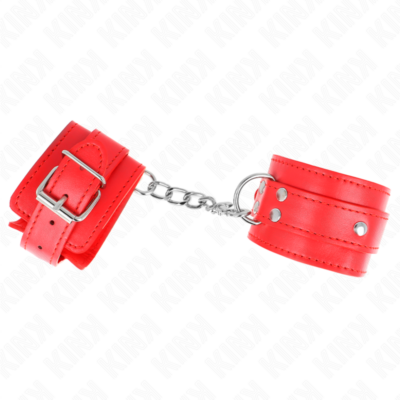 Alternative view of KINK - 3 RETENÇÕES DE PULSO D-RING AJUSTÁVEIS VERMELHO 17,5-25 CM X 6 CM