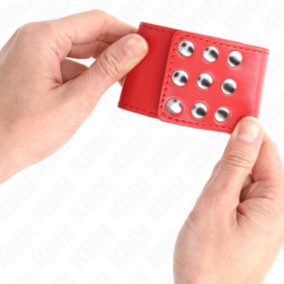 Kink - pulso com snap fasten vermelho ajustável 19-24 cm x 5,5 cm kink wrist restraint caliente. Pt
