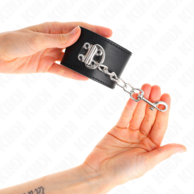 Kink - punhos com fecho de cadeado preto ajustáveis 16-23 cm x 5,5 cm kink wrist restraint caliente. Pt