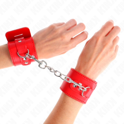 Kink - punhos com fecho de cadeado vermelho ajustável 16-23 cm x 5,5 cm kink wrist restraint caliente. Pt