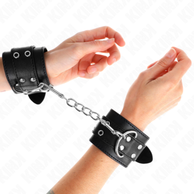 Kink - punhos com fivela dupla preto ajustáveis 19-26 cm kink wrist restraint caliente. Pt